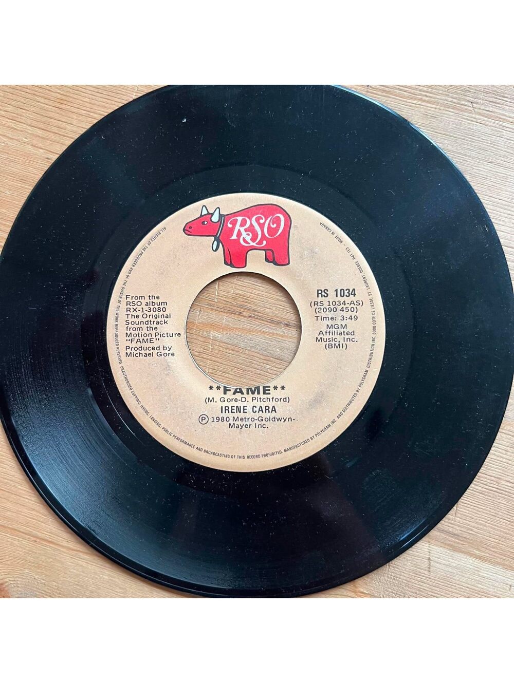 Irene Cara - Fame/Never Alone 45rpm VG+ R10